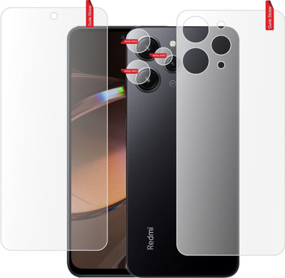 skrechtech Front and Back Tempered Glass for Xiaomi Redmi 12 5G(Pack of 2)