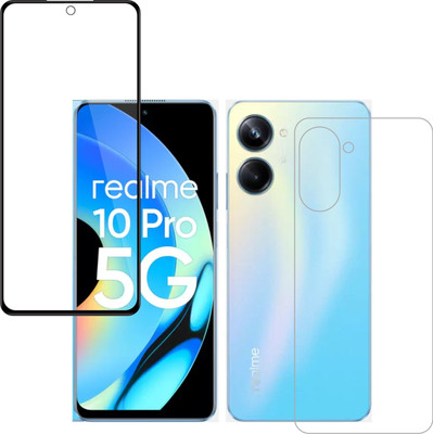 Vatsin Front and Back Tempered Glass for Realme 10 Pro 5G(Pack of 2)