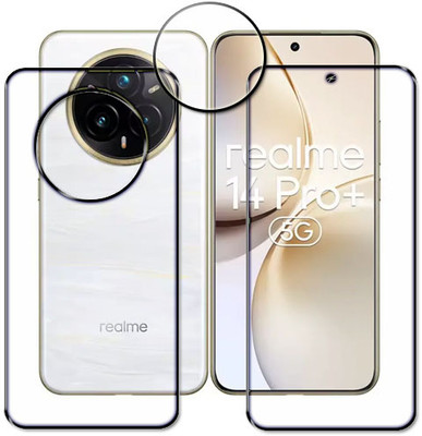 tombik Front and Back Tempered Glass for 100dd-Realme 14 Pro+-fb,lens(Pack of 3)