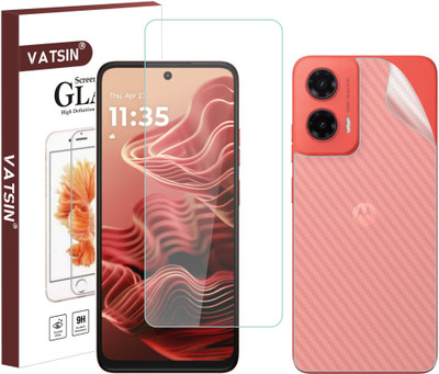 Vatsin Front and Back Tempered Glass for MOTOROLA g35 5G, MOTOROLA g35 5G [Back Carbon Fiber](Pack of 2)