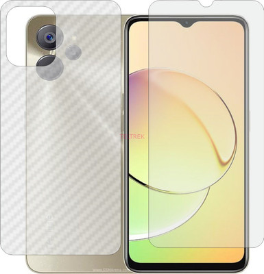 TELTREK Front and Back Tempered Glass for REALME 10 5G (Front Matte Finish & Back 3d Carbon Fiber)(Pack of 2)