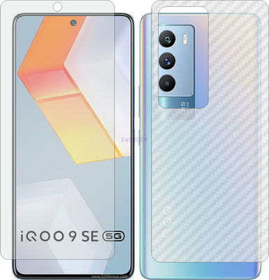 Fasheen Front and Back Tempered Glass for VIVO IQOO 9 SE (Front Matte Finish & Back 3d Carbon Fiber)(Pack of 2)