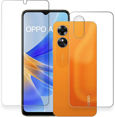 ARBAN Front and Back Tempered Glass for Oppo A17 FRONT BACK(Pack of 1)