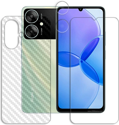 20SKY Front and Back Tempered Glass for Xiaomi Redmi 13R FRONTBACK AND CAMERA LENS SCREEN GUARD(Pack of 1)