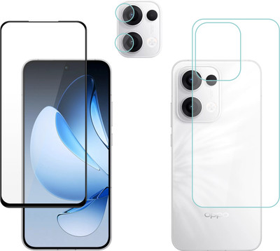 Ten To 11 Front and Back Tempered Glass for Oppo Reno 14, Oppo Reno 14 [With Rear Camera Lens Guard](Pack of 3)