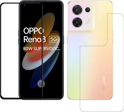 Vatsin Front and Back Tempered Glass for Oppo Reno 8 5G(Pack of 2)