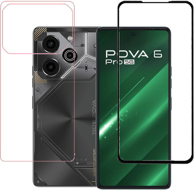 HOBBYTRONICS Front and Back Tempered Glass for Tecno Pova 6 Pro 5G, Tecno Pova 6 Pro(Pack of 1)