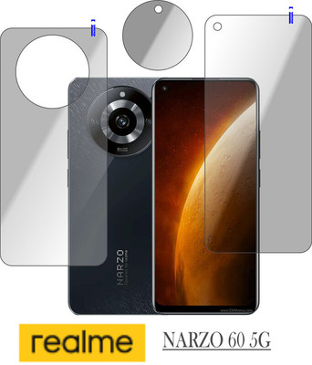 PONDRIK Front and Back Tempered Glass for realme narzo 60 5G(Pack of 3)