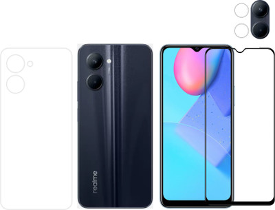 Ten To 11 Front and Back Tempered Glass for Realme C33(Pack of 3)