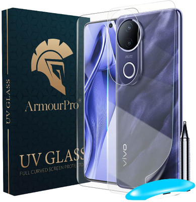ArmourPro Front and Back Tempered Glass for Vivo V50e 5G, vivo V50 5G, Vivo V50e, UV Tempered Glass and Back Nano Fiber Membrane(Pack of 2)