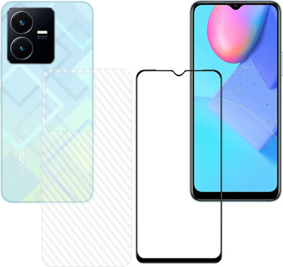 Ten To 11 Front and Back Tempered Glass for ViVO Y22, ViVO Y22 (Back Carbon Fiber)(Pack of 2)