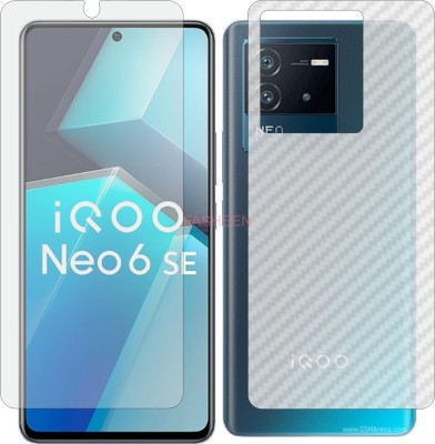 Fasheen Front and Back Tempered Glass for VIVO IQOO NEO 6 SE (Front Matte Finish & Back 3d Carbon Fiber)(Pack of 2)