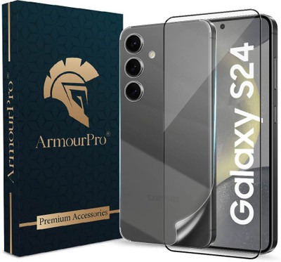 ArmourPro Front and Back Tempered Glass for Samsung Galaxy S24 5G, Samsung S24 5G, S24 5G(Pack of 2)
