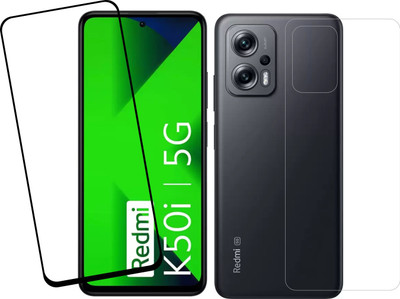 Vatsin Front and Back Tempered Glass for MI Redmi K50i(Pack of 2)