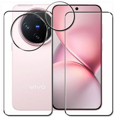 tombik Front and Back Tempered Glass for 10xxw-vivo X200s-fb,lens(Pack of 3)