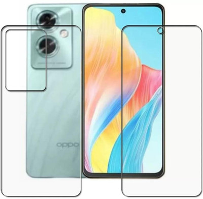 DOWRVIN Front and Back Tempered Glass for OPPO A79 5G FRONT AND BACK TEMPERED GLASS(Pack of 2)