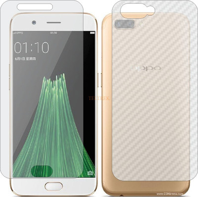 TELTREK Front and Back Tempered Glass for OPPO R11 (Front Matte Finish & Back 3d Carbon Fiber)(Pack of 2)