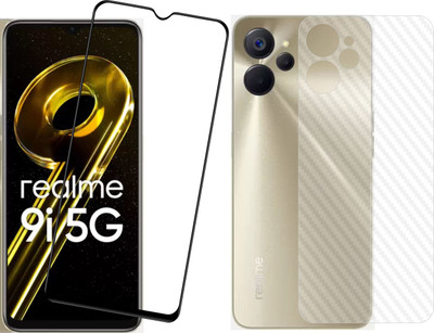 Vatsin Front and Back Tempered Glass for Realme 9i 5G, Realme 9i 5G (Back Carbon Fiber)(Pack of 2)