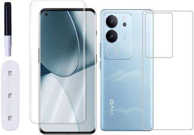 Bai and kaka Front and Back Tempered Glass for Vivo V29 5G(Pack of 2)