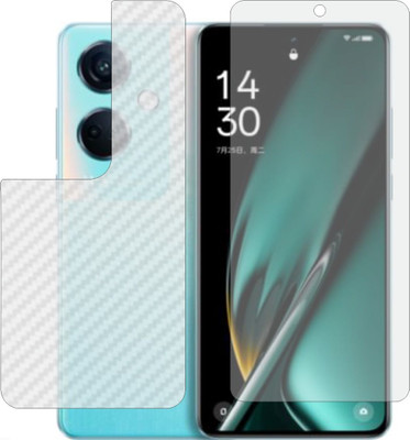 MOBART Front and Back Tempered Glass for Oppo K11 PJC110 (Matte Front & Carbon Fiber Skin for Back)(Pack of 2)