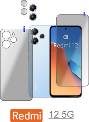 Cinzia Front and Back Tempered Glass for REDMI 12 5G(Pack of 3)