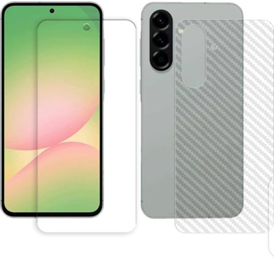KHWABEEDA Front and Back Tempered Glass for SAMSUNG GALAXY A56 5G(Pack of 2)