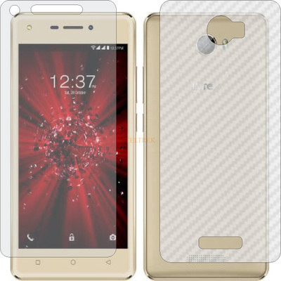 TELTREK Front and Back Tempered Glass for INTEX ELYT E6 (Front Matte Finish & Back 3d Carbon Fiber)(Pack of 2)
