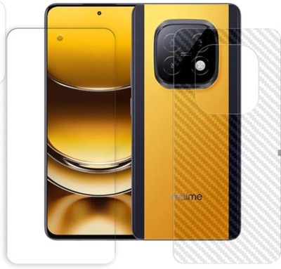 AHWAVEEDA Front and Back Tempered Glass for REALME NARZO 70 TURBO 5G FRONT AND BACK TEMPERED GLASS(Pack of 2)