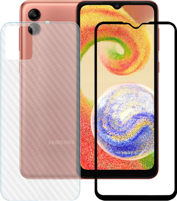 LILLIPUT Front and Back Tempered Glass for Samsung Galaxy A04(Pack of 2)