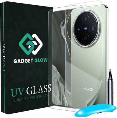 Gadget Glow Front and Back Tempered Glass for Vivo X200 5G, Vivo X200, X200 5G, UV Tempered Glass with Back Nano Fiber Guard(Pack of 2)