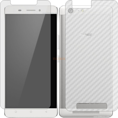 TELTREK Front and Back Tempered Glass for GIONEE MARATHON M5 (Front Matte Finish & Back 3d Carbon Fiber)(Pack of 2)