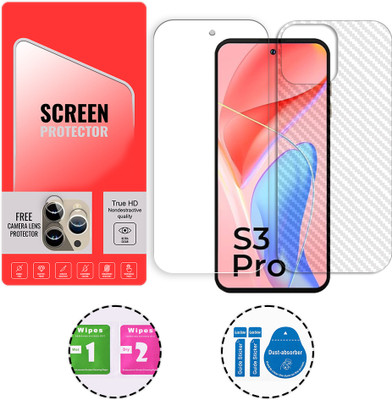 SOMTONE Front and Back Tempered Glass for IKALL S3 4G (1 FREE CAMERA LENS) WITH FRONTBACK SCREEN PROTECTOR(Pack of 1)