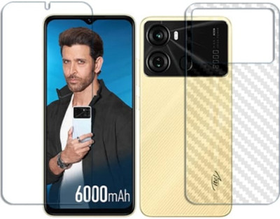 KHWABEEDA Front and Back Tempered Glass for ITEL P40 FRONT AND BACK TEMPERED GLASS(Pack of 2)