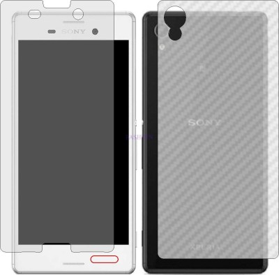 Fasheen Front and Back Tempered Glass for SONY XPERIA M4 AQUA (Front Matte Finish & Back 3d Carbon Fiber)(Pack of 2)