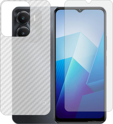 Fasheen Front and Back Tempered Glass for VIVO IQOO Z7i (Front Matte Finish & Back 3d Carbon Fiber)(Pack of 2)
