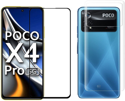 4 YARDS Front and Back Tempered Glass for Poco X4 Pro 5G (D-Plus)(Pack of 1)