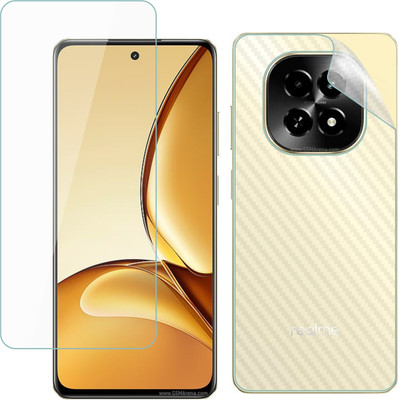 Vatsin Front and Back Tempered Glass for Realme C63 5G, Realme C63 5G [Back Carbon Fiber](Pack of 2)