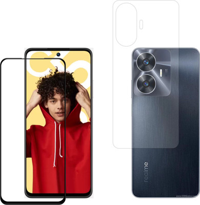 Ten To 11 Front and Back Tempered Glass for Realme C55(Pack of 2)