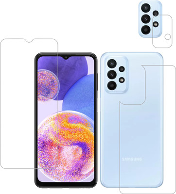 Vatsin Front and Back Tempered Glass for Samsung Galaxy A23 5G(Pack of 3)