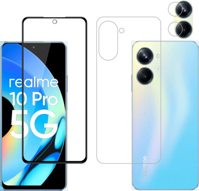 Ten To 11 Front and Back Tempered Glass for Realme 10 Pro 5G, Realme 10 Pro 5G [With Rear Camera Lens Guard](Pack of 3)