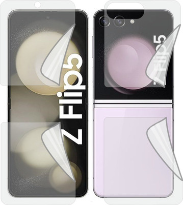 ZINGTEL Front and Back Tempered Glass for SAMSUNG Z FLIP 5 (Edge To Edge TPU Full Coverage)(Pack of 1)