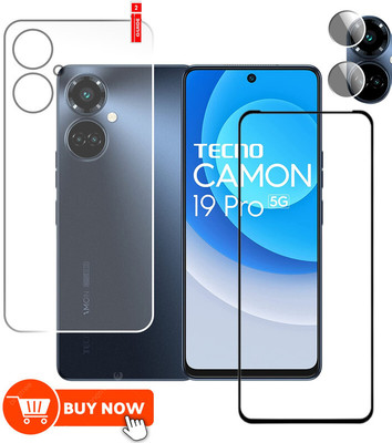 FINCH Front and Back Tempered Glass for TECNO CAMON 19 PRO(Pack of 2)