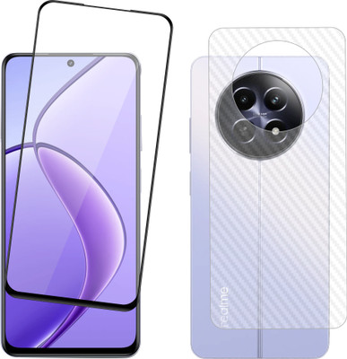 Ten To 11 Front and Back Tempered Glass for Realme 12x 5G, Realme 12x 5G [Back Carbon Fiber](Pack of 2)