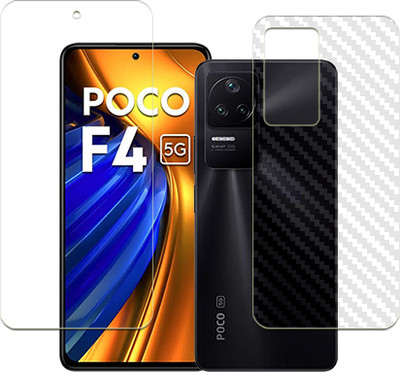 SOMTONE Front and Back Tempered Glass for POCO F4 5G FRONT BACK(Pack of 1)