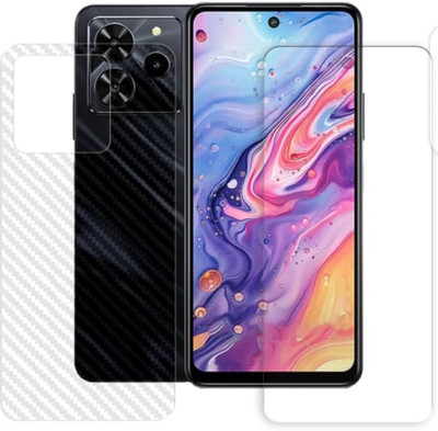 DOWRVIN Front and Back Tempered Glass for LAVA YUVA 4 4G(Pack of 2)