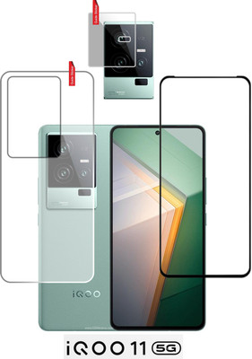 KANCHA Front and Back Tempered Glass for IQOO11 5G(Pack of 3)
