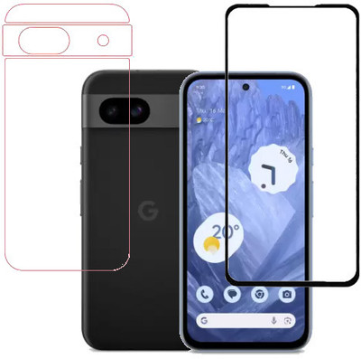 HOBBYTRONICS Front and Back Tempered Glass for Google Pixel 8a, GOOGLE PIXEL 8A, Pixel 8a, PIXEL 8A(Pack of 1)