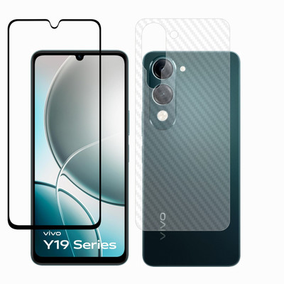 Ten To 11 Front and Back Tempered Glass for ViVO Y19e, ViVO Y19e [Back Carbon Fiber](Pack of 2)