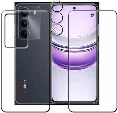 tombik Front and Back Tempered Glass for 43ssd-realme Narzo 80 lite 5G-fb,lens(Pack of 3)