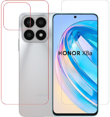 HOBBYTRONICS Front and Back Tempered Glass for Honor X8a, HONOR X8A(Pack of 1)